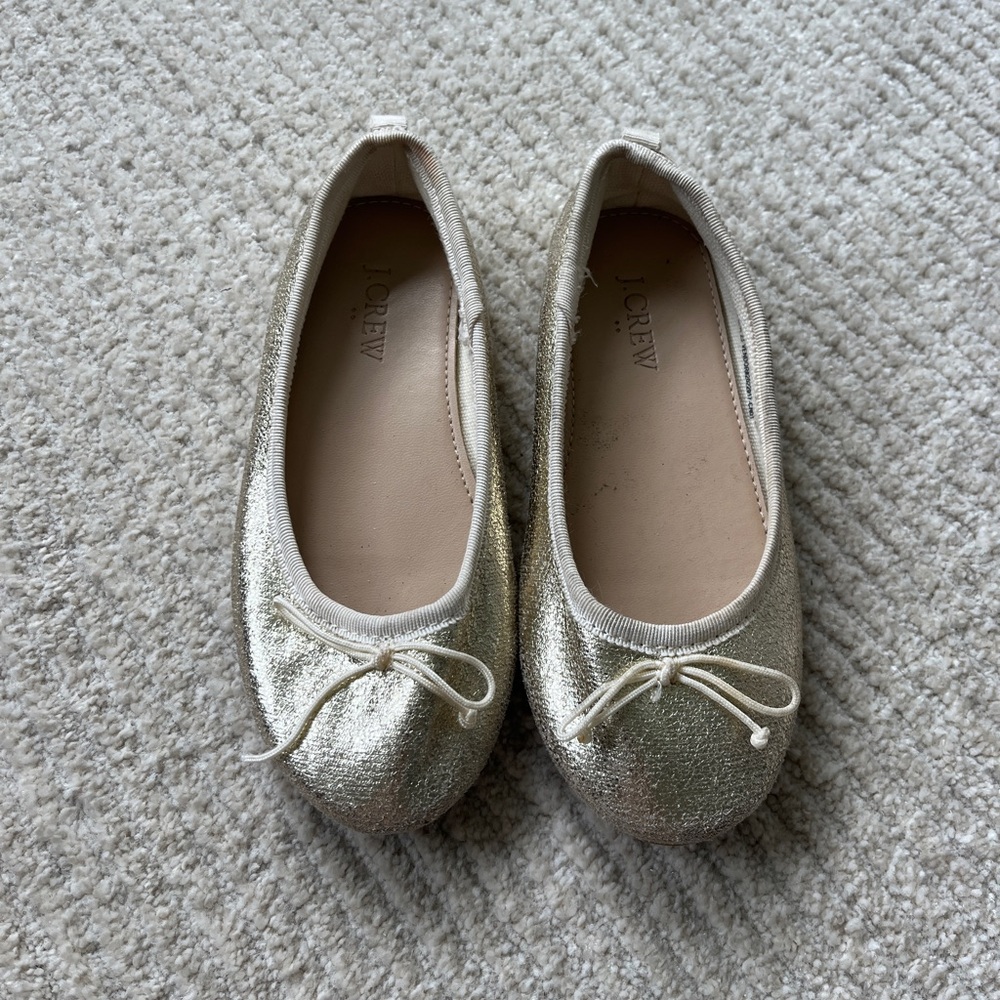 J. Crew Gold Ballet Flats